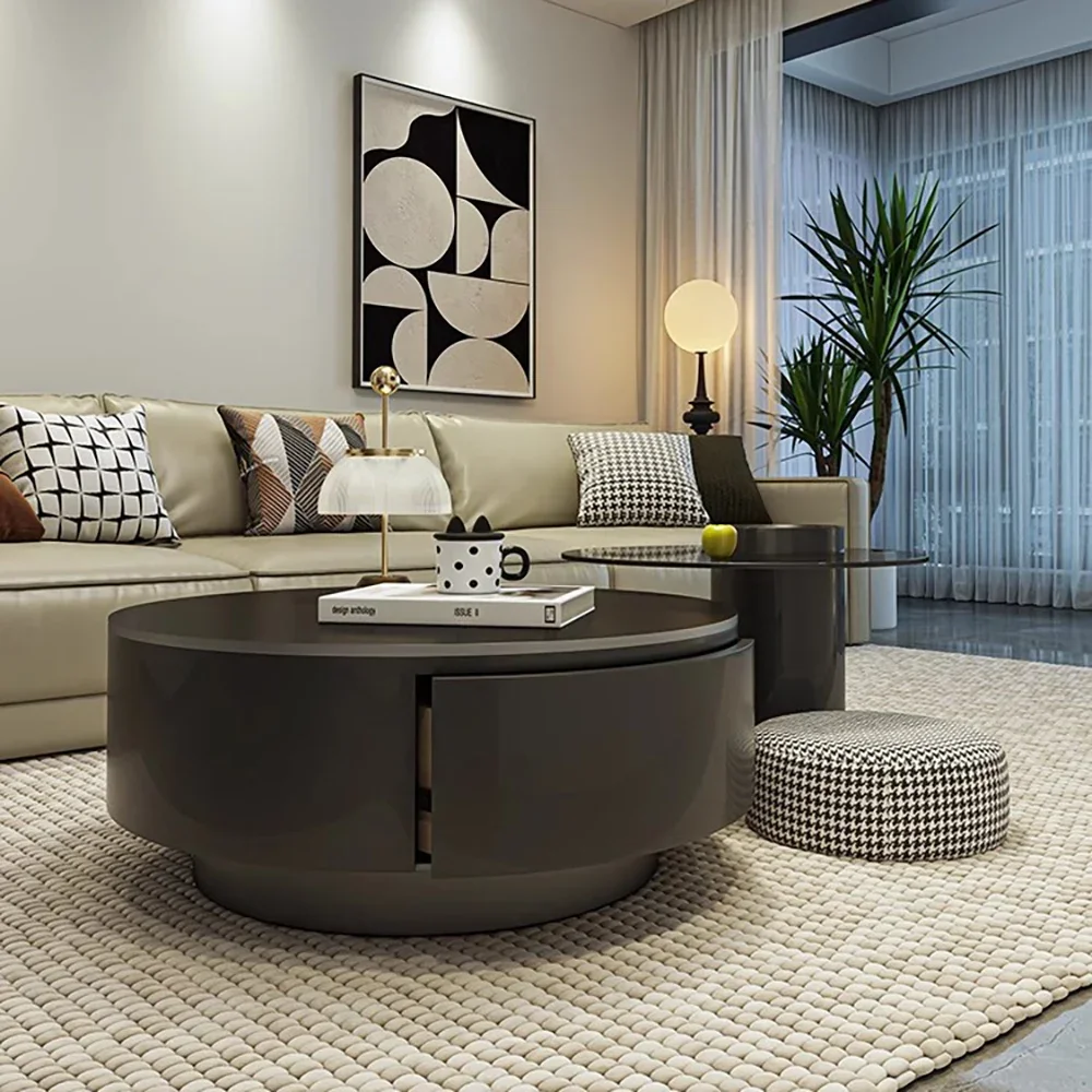 Nordic Luxury Coffee Table Decoration Living Room Aesthetic Round Coffee Tables Minimalist Cute Mesa De Centro Home Furniture