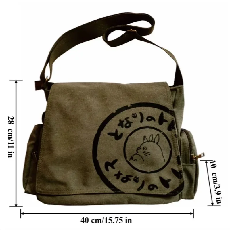 Fashionable Women Canvas Messenger Crossbody Bags Middle School Students Single Shoulder Bag Large Capacity Handbags