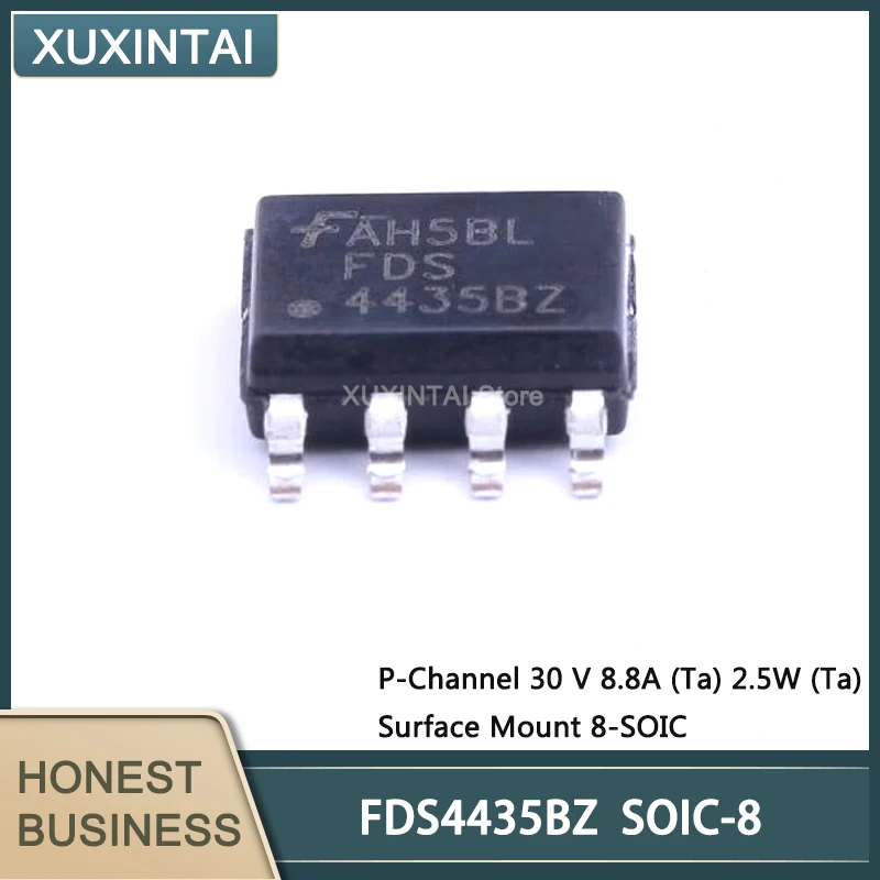 20Pcs/Lot  New Original  FDS4435BZ FDS44335 SOIC-8 P-Channel 30 V 8.8A (Ta) 2.5W (Ta) Surface Mount