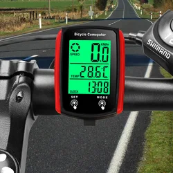 Bicycle Bike LCD Computer Wired Cycling Speed Odometer English Waterproof Bike Accessories Backlit For Day/Night Cycling