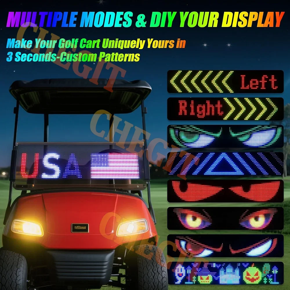 NUOVO Car Shop Truck Controllo vocale Pannello pixel a matrice LED Devil Eye Schermo flessibile morbido Graffiti Scorrimento programmabile fai-da-te