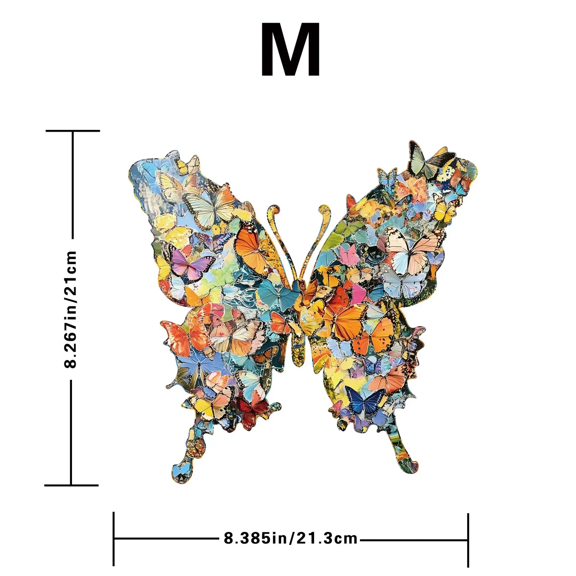 Irregular-shaped Butterfly Wooden Jigsaw Puzzle Puzzle Stress-Relieving Birthday Xmas Gifts Fun Educational Toys Home Art Decor