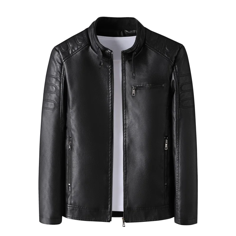 

2023 New Fall Fashion Trend Casual Versatile Gang Handsome Cool Men'S Slim High-Quality Leather Jacket