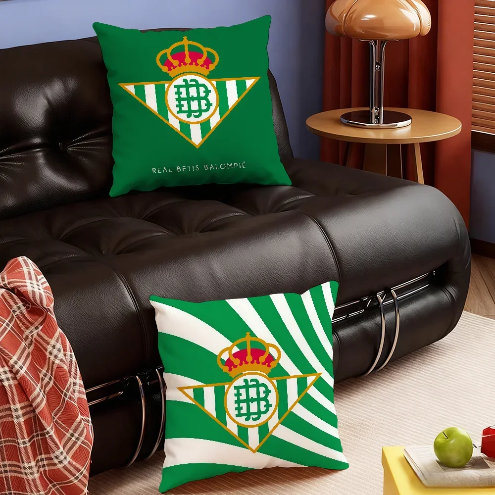 Club R-Real B-Betis-S Cool B-Balompié cushion cover Soft Smooth Hidden Zipper Washable Decorative Couch Office Housewarming Gift