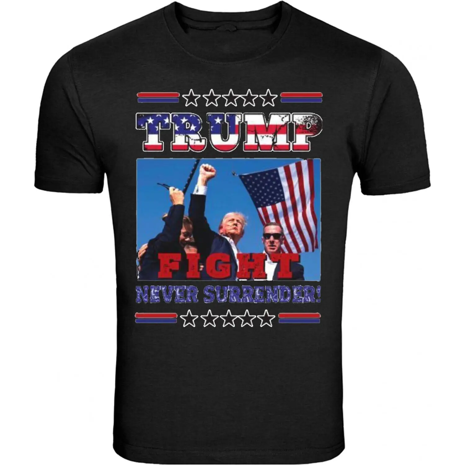 USA Trump 2024 MAGA Fist Pump President Donald Trump Rally Shooting Shirt Fight