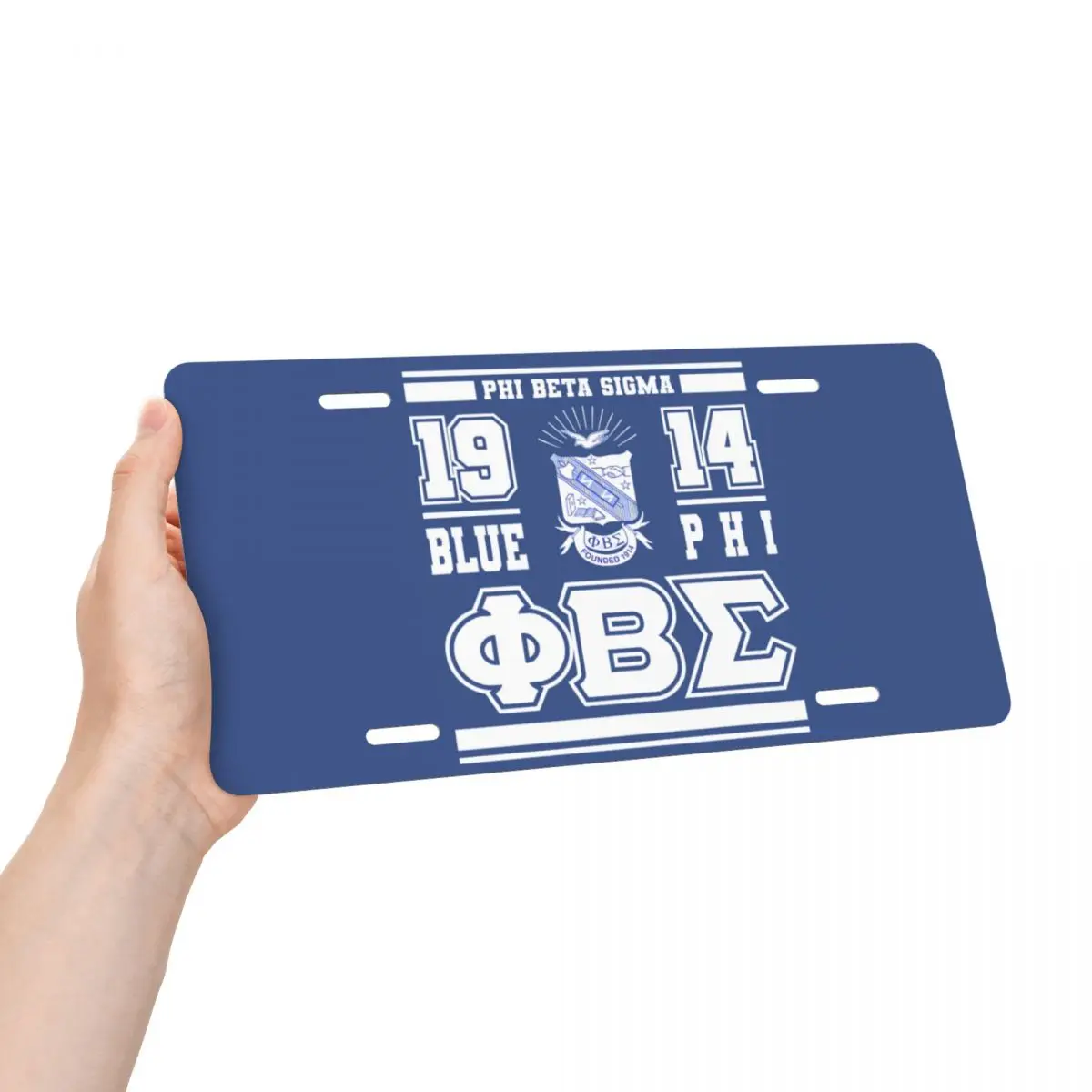 Phi Beta Sigma PBS Fraternity License Plates Decoration Signs Metal Automotive Sign Car Front Auto Plate Tag Decor Stainless