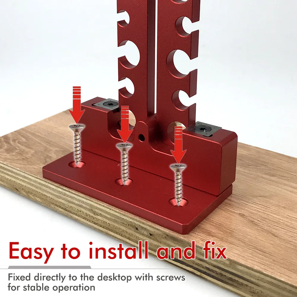 Imagem -03 - Dowel Maker Jig Mm18 mm Furadeira Elétrica Haste de Giro Ferramenta Auxiliar Ferramentas Redondas Ajustável