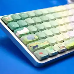 Low Profile Keycaps 120 Keys 5MM ADA Keycap Double Shot PBT Keycaps for MX Switch 60% 65% 75% Gamer Mechanical Keyboard Cap
