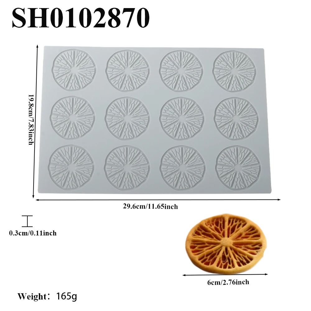 Lemon Slice Flower or Leaf Design Chocolate Chips Silicone Mold Lace Mat Kitchen Sugar Craft Silicone Pad Dessert Decoration