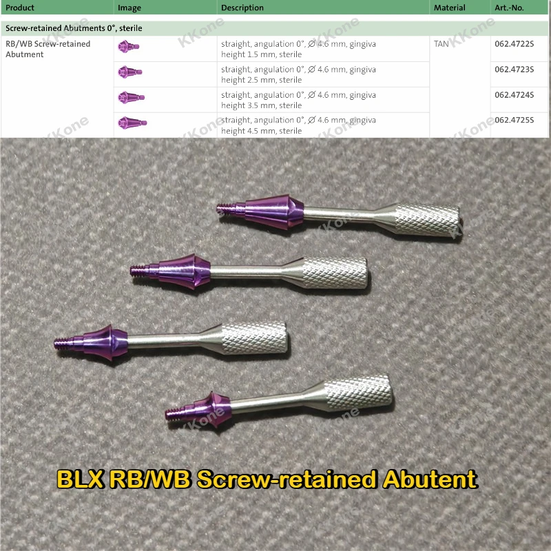 10Pcs Dental Multi unit Screw Retained Abutments 0° TAN For Straumann BLX RB WB Dental Implant Accessories