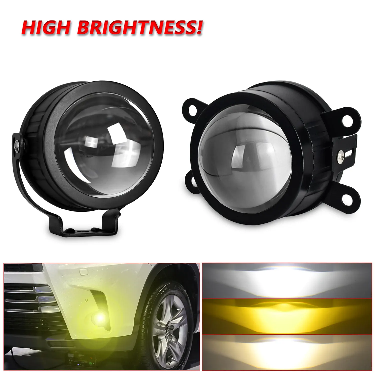 

3inch High Power Projector LED Auto Lamp for LED Projector Lens High+Low Beam Ultra Bright Fog Lamp IP67 Car Fog Lights with