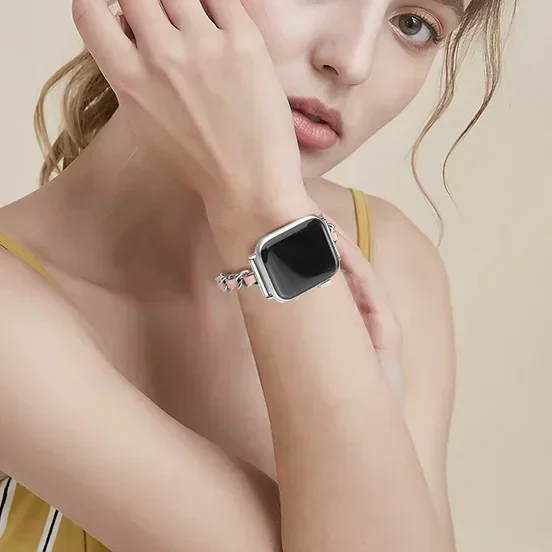 Cinturino in acciaio inossidabile per cinturino Apple Watch 49mm 38mm 42mm 40mm 44mm Bracciale in metallo iWatch Series 8 7 6 SE 5 4 3 2 1 cinturino ultra