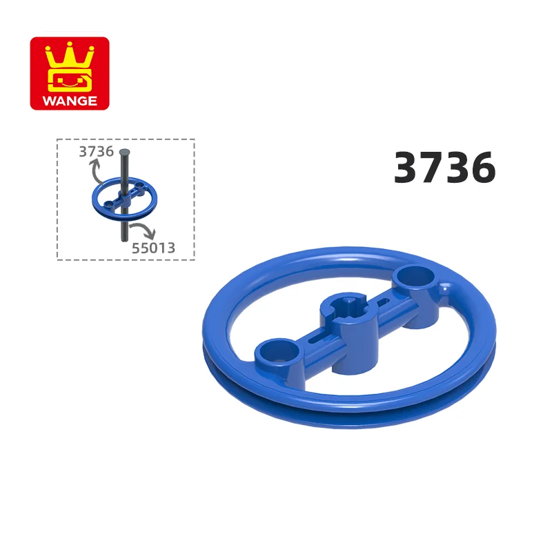 

Wange 3736 100g/64Pcs Steering Wheel Building Block Moc Color Accessories Compatible with Brick DIY Children Toy Assembly Parts