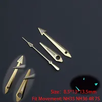 Gold Watch Hands Fit Japan NH35 NH36 7S 6R 4R With C3 Green Luminous For Sea Master OMG SKX007 SKX009 6105 PROSPEX Turtle