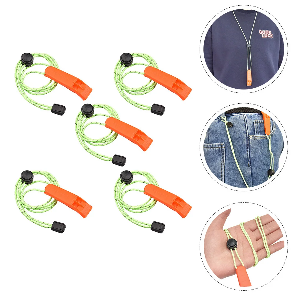 5 قطعة صافرة عالية الملعب دائم بصوت عال التخييم في حالات الطوارئ بقاء الملحقات في الهواء الطلق صافرة الطوارئ لوازم في الهواء الطلق