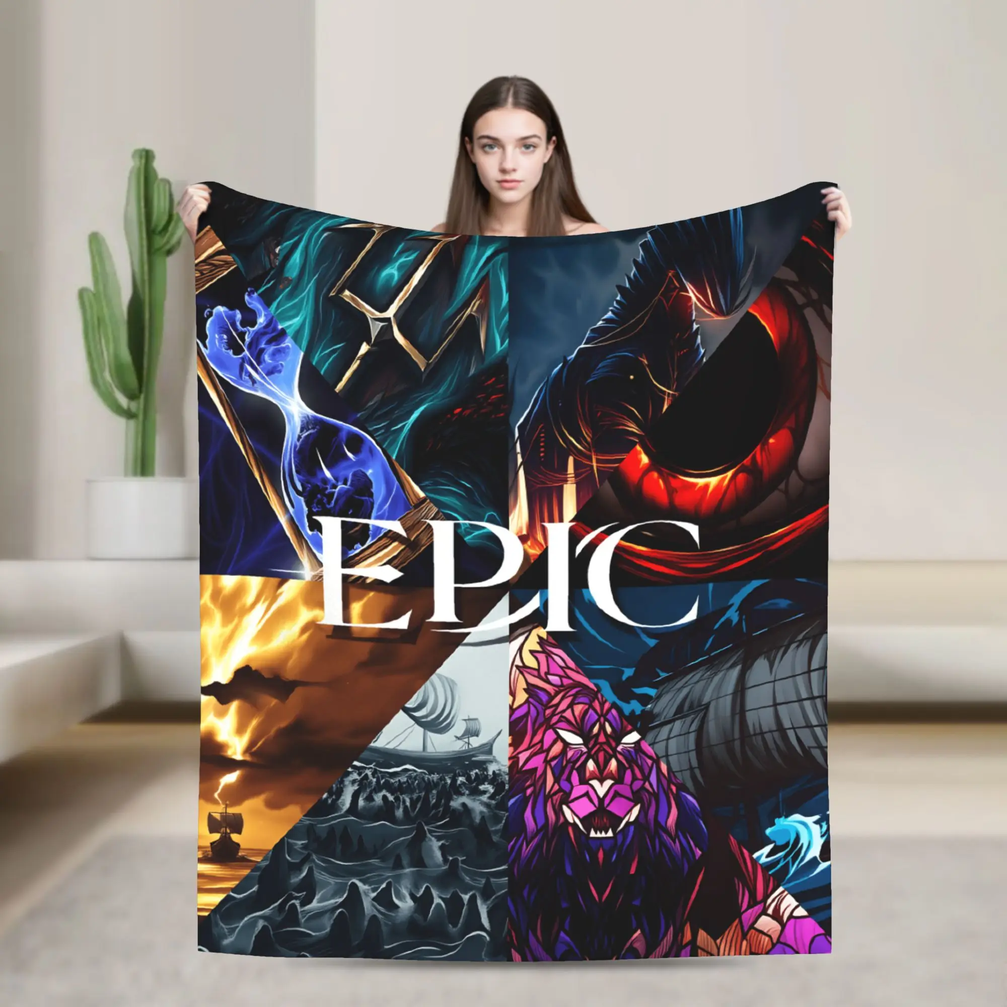 E-Epic The Musical Flannel Blanket Kids Adults  Warm Cozy Throw Blanket Spring Chair Bedspread Sofa Bed Cover