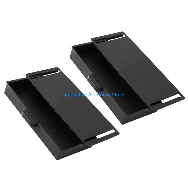 E1PC Plastic Hideaway Bin With Strong Sticky Backing Under Desk Organizers Plastic Storage Boxes For Kitchen Office Home Use