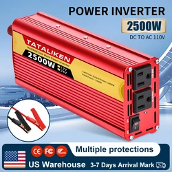 Modified Sine Wave Inverters 12V 110V 60HZ 600W-2500W, Portable Vehicle-Mounted Household Frequency Vonverter, US Socket