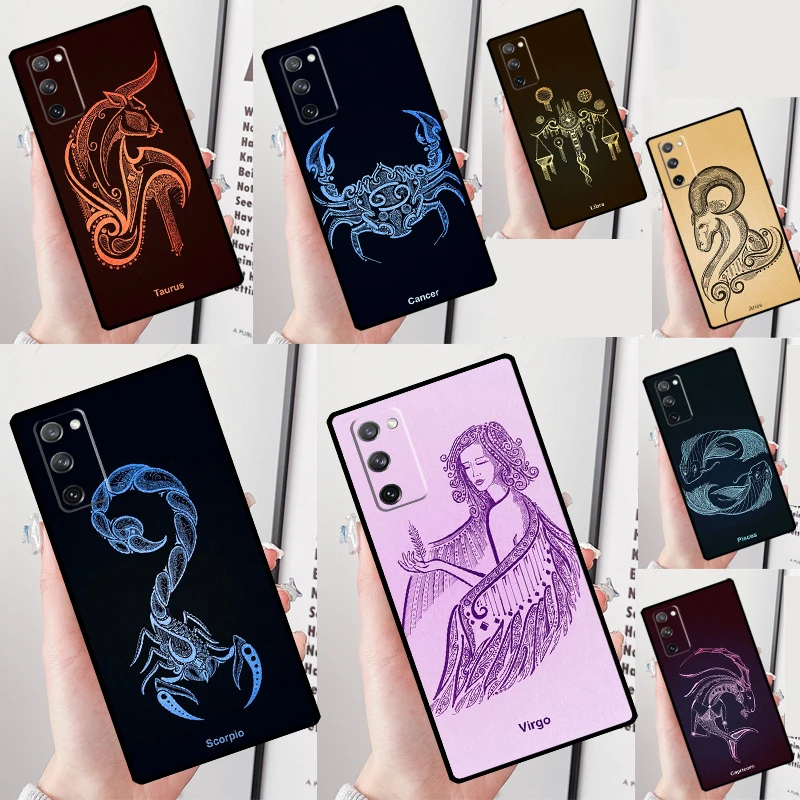 Zodiac Sign Case For Samsung Galaxy S23 Ultra S20 FE S21 S22 S23 Plus S8 S9 S10 Note 10 20 Ultra Cover