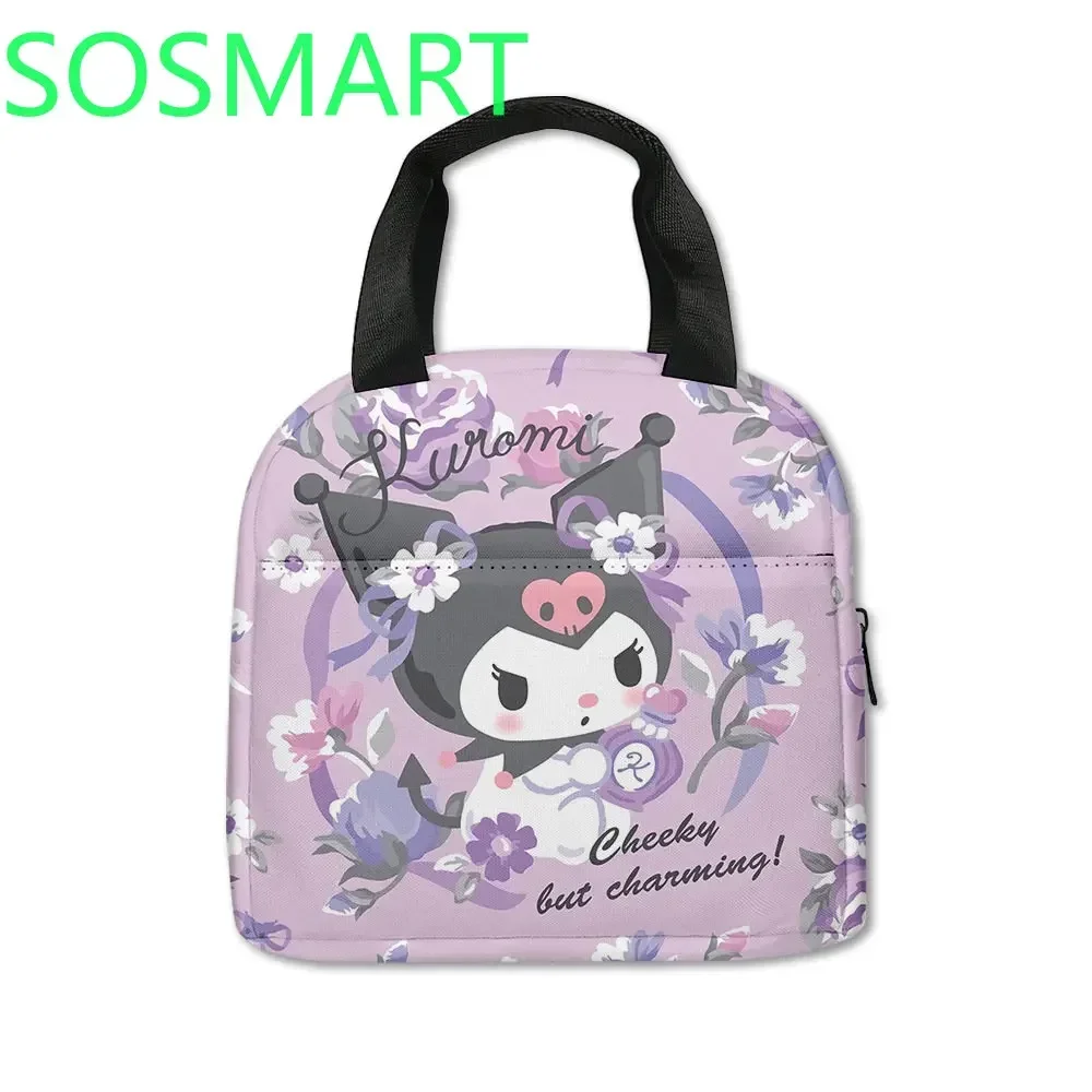 3D New Product Printing Kuromi Kuromi Picnic Bag Elementary School Students Portable Ice Bag Children\'s Lunch Bag