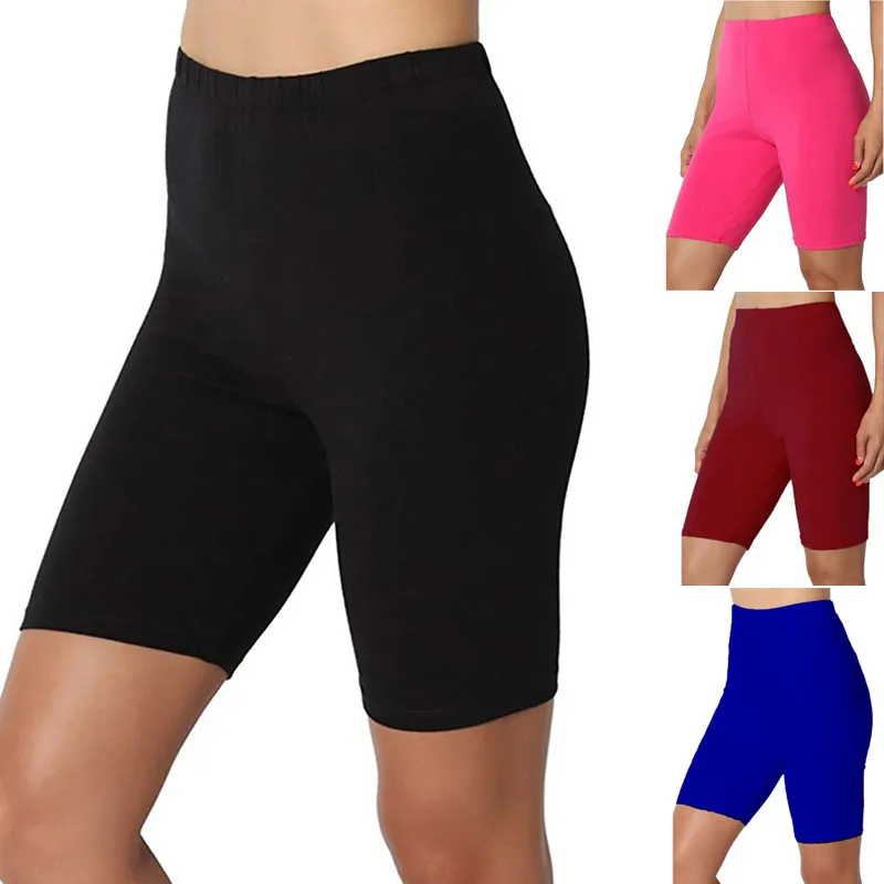 Ladies Outdoor exercise Biker Shorts Summer Cycling Shorts Stretch Basic Short Hot Sports Shorts Soft wear Shorts women Bottoms