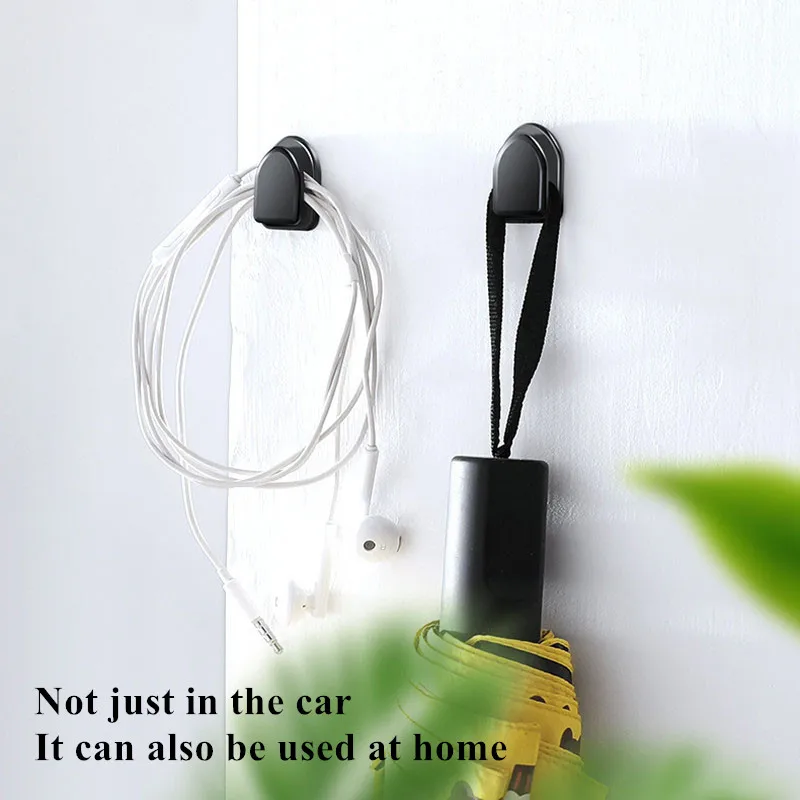 Car Hook Organizer Storage for USB Cable Headphone Key Storage Self Adhesive Wall Hook Hanger Auto Fastener Car Clip Stuff