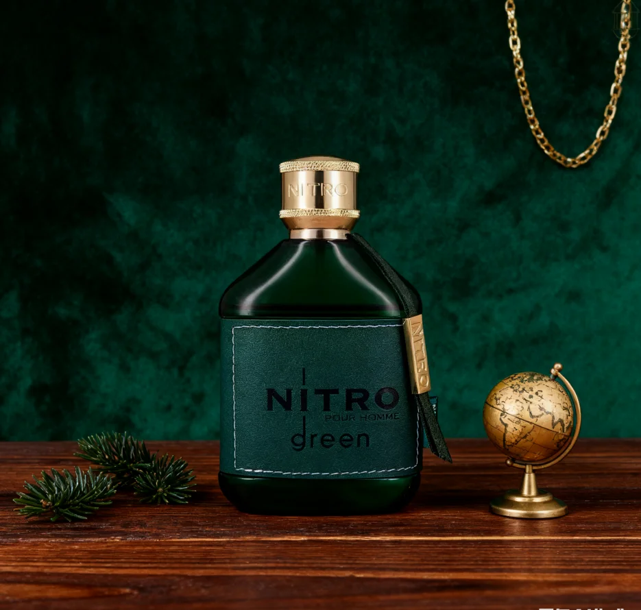 Nitro Green Eau De Parfum 3.4oz - عطر عطلة نهاية الأسبوع للرجال طازج وحيوي، عطر كولونيا من الحمضيات الحية والخشب