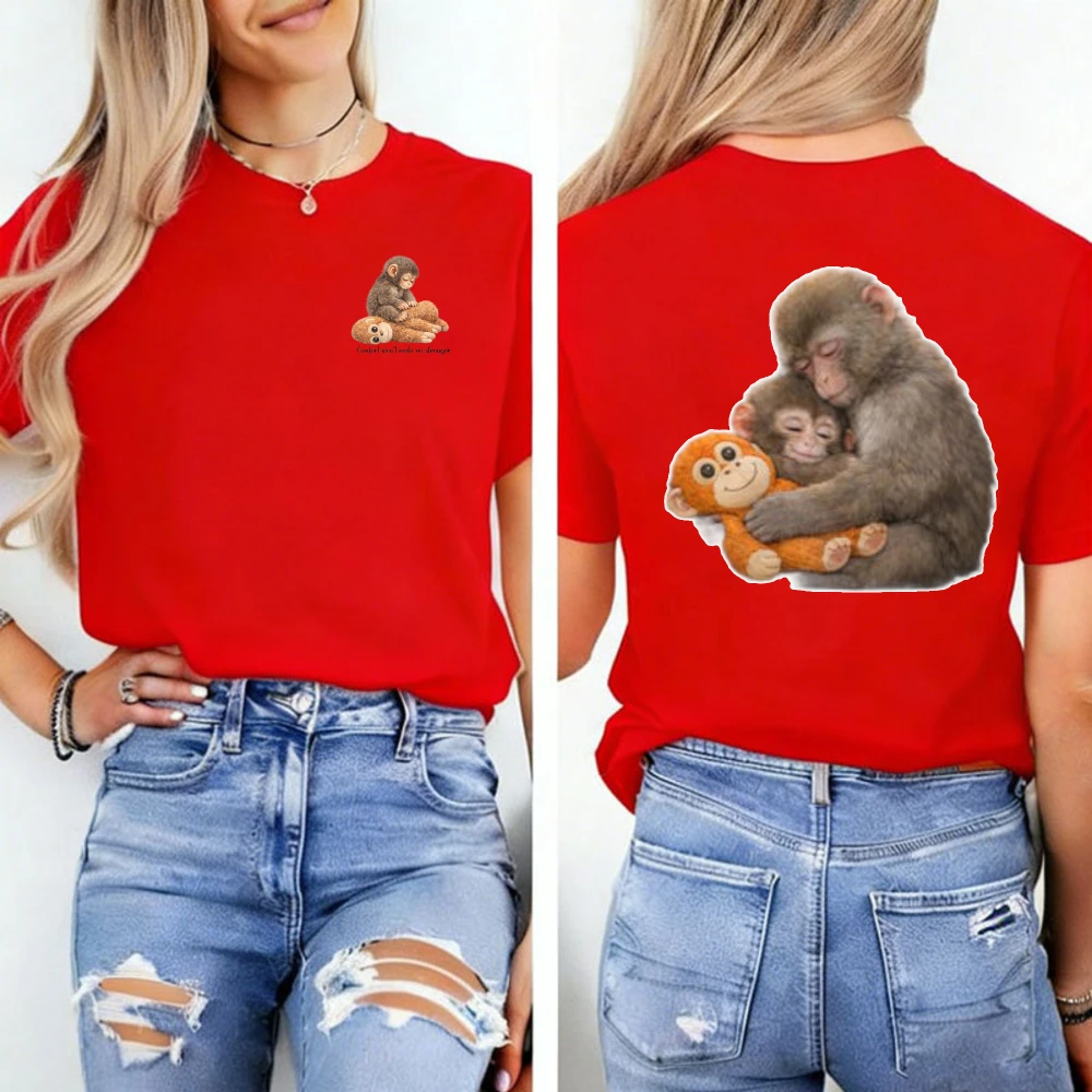 Punch Monkey Graphic T-Shirt Unisex Soft Cotton Casual Streetwear Black Printed Tees for Men Women Gift Idea Funny Tshits