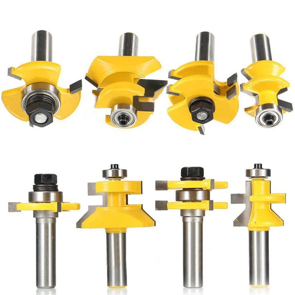 

Фреза для деревообработки с хвостовиком 1/2 дюйма, для пазов и шипов, из прочного сплава, для домашней мастерской