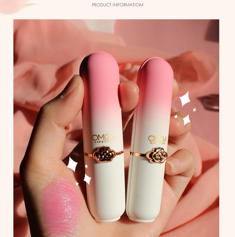 Peach Color Lip Balm Crystal Temperature Change Lipstick Girl Moisturizing LongLasting Lip Gloss Makeup Lip Care Repair Cosmetic