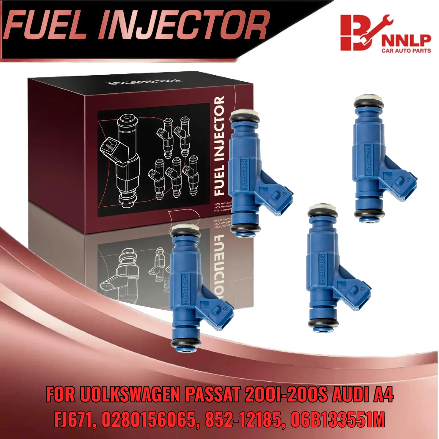 

4 шт. топливная форсунка для Audi A4 Quattro для Volkswagen Passat L4 1.8L FJ671 0280156065