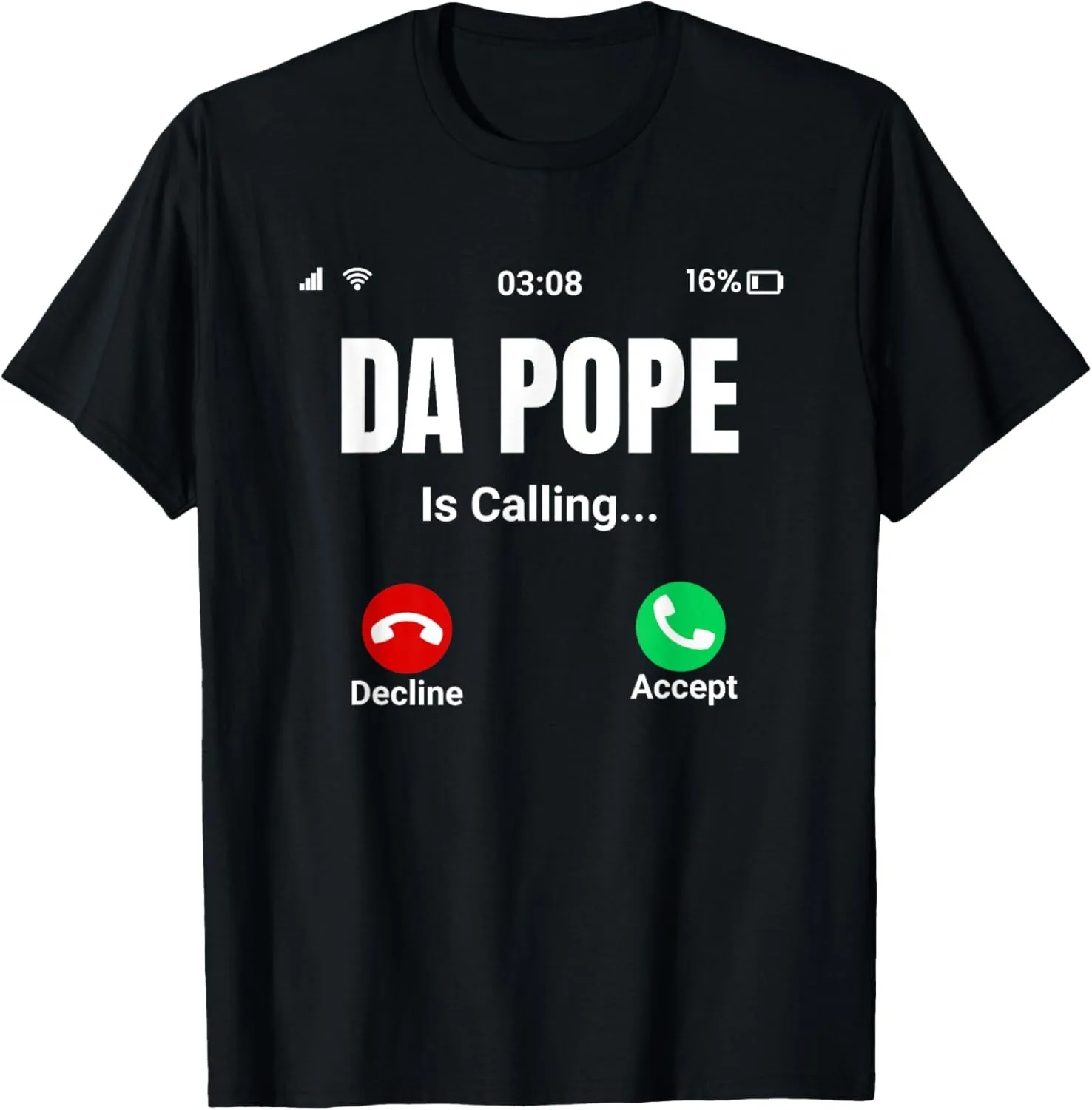 

Футболка унисекс DA POPE Is Calling Fun From America Chicago Pope Leo XIV