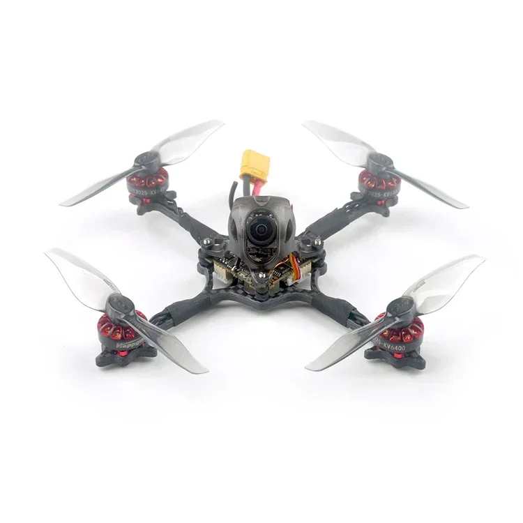 HappyModel Crux3 FPV Drone - 1-2S 3inch FPV Toothpick Quadcopter X12 FRSKY AIO Caddx Ant 1200TVL EX1202.5 KV6400