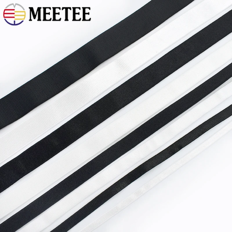 

10/20Meters 6-25mm Nylon Elastic Bands Underwear Bra Strap Stretch Tape Clothes Waistband Decor Rubber Band Sewing Accessories