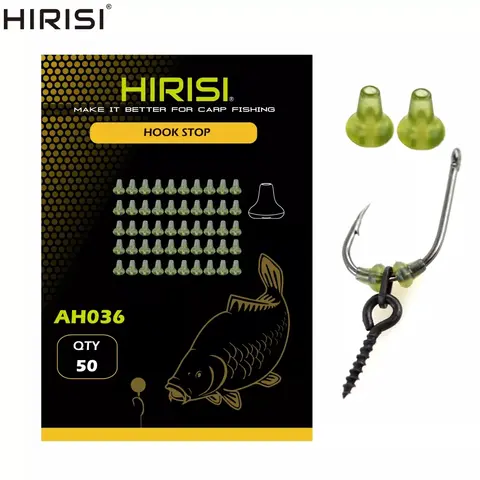 Hirisi 50pcs 고무 낚시 장비 물고기 후크 스토퍼 터미널 태클 액세서리 AH036