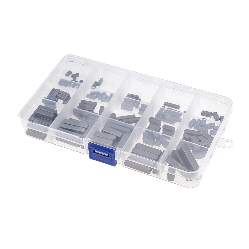140 قطعة/صندوق M3 M4 M5 M6 مربع مستطيلة مفاتيح الفولاذ المقاوم للصدأ وتد محرك رمح موازية نوع مجموعة مفاتيح مسطحة
