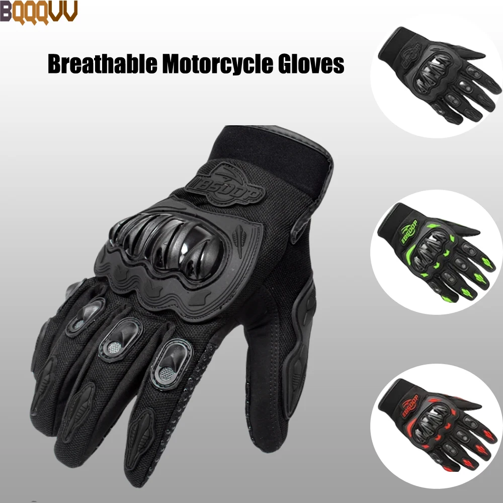 

1Pair Breathable Full Finger Racing Motorcycle Gloves Quality Stylishly Decorated Antiskid Wearable Gloves For Women Men Cycling