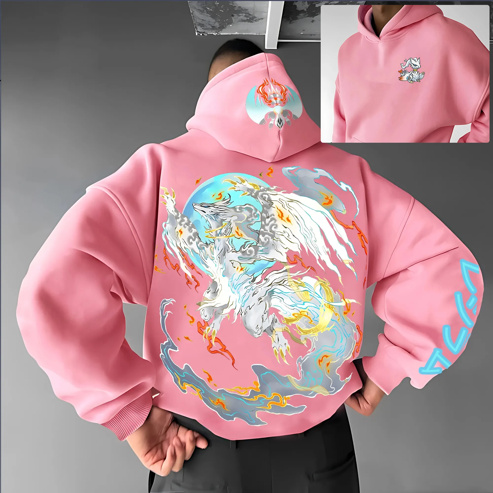 ポケモン ピカチュウ オフショルダー パーカー、柔らかく快適なアニメトップス、男性にも女性にも、大人にも子供にも