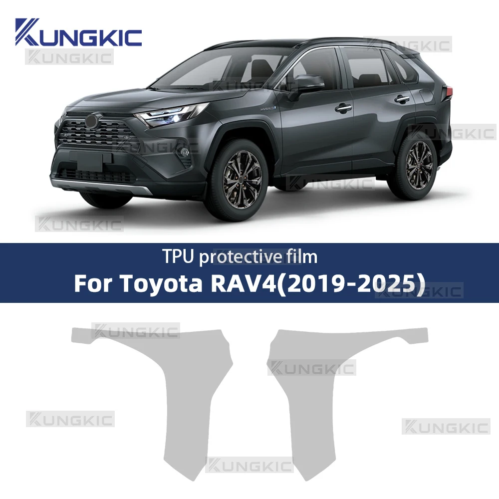 For Toyota RAV4 Car Fenders Paint Protection Film 2019 2020 2021 2022 2023 2024 2025 Transparent Anti-scratch Kit Car Styling