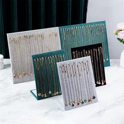 High Quality Velvet L-shaped Necklace  Display Rack Jewelry  Display Storage Necklace Board Earrings Ring Pendant Props