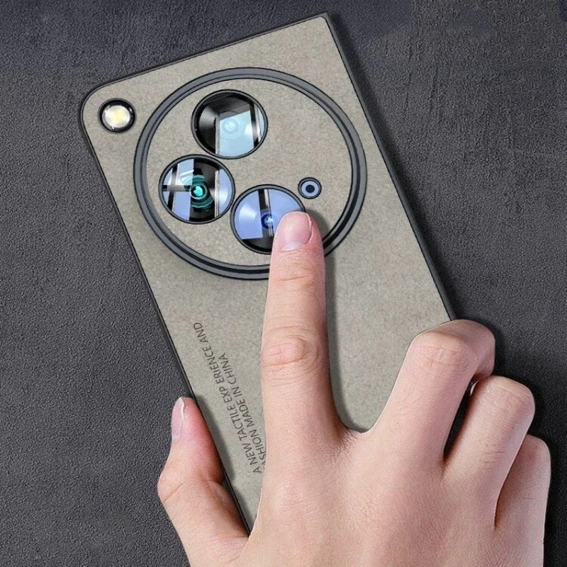 For Oneplus Open Case Shockproof Bumper Stylish Shell for Oneplus Open 5G Luxury PU Leather Silicone Full  Protection Cover