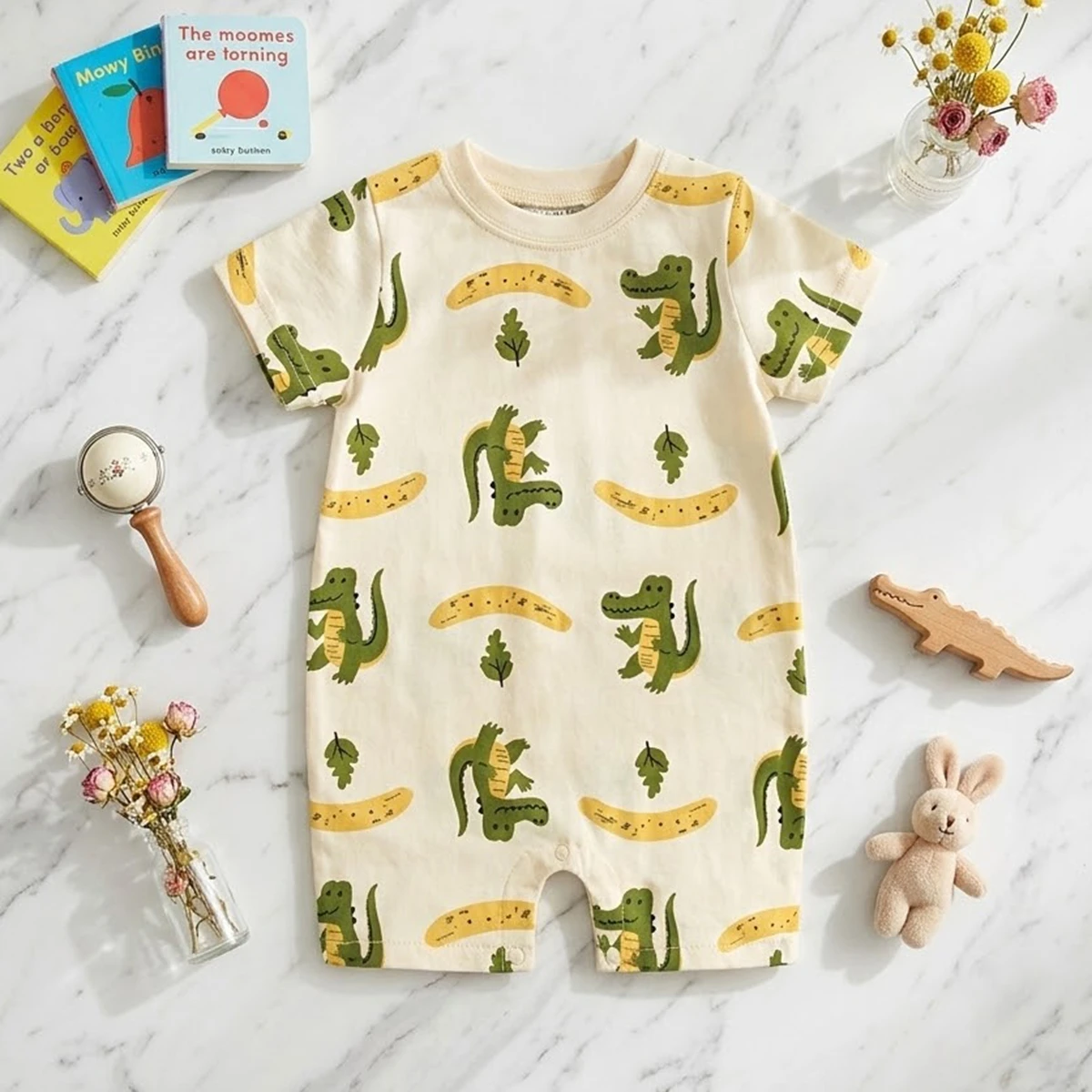 Baby Boys Rompers Fashion Cartoon Summer Infants Jumpsuits Animals Clothes