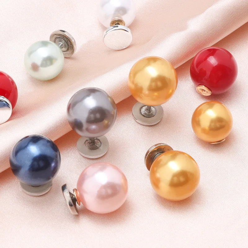 

Модная креативная цветная жемчужная булавка, шифоновая рубашка с пряжкой, кардиган без швов, фиксированная пряжка для ногтей, рубашка на груди, скрытая пряжка