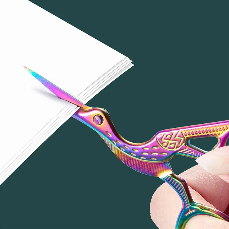 1PC Colorful Stainless Steel Antique Scissors, European Classic Craft Scissor for Knitting, Sewing, Handicraft, DIY Jewelry Maki - view 3