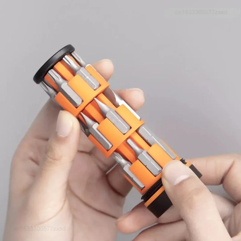 Xiaomi JIUXUN 18 في 1 طقم مفك تخزين مخفي متعدد الوظائف قابل للاستبدال مفك براغي محمول صيانة المنزل أداة يدوية