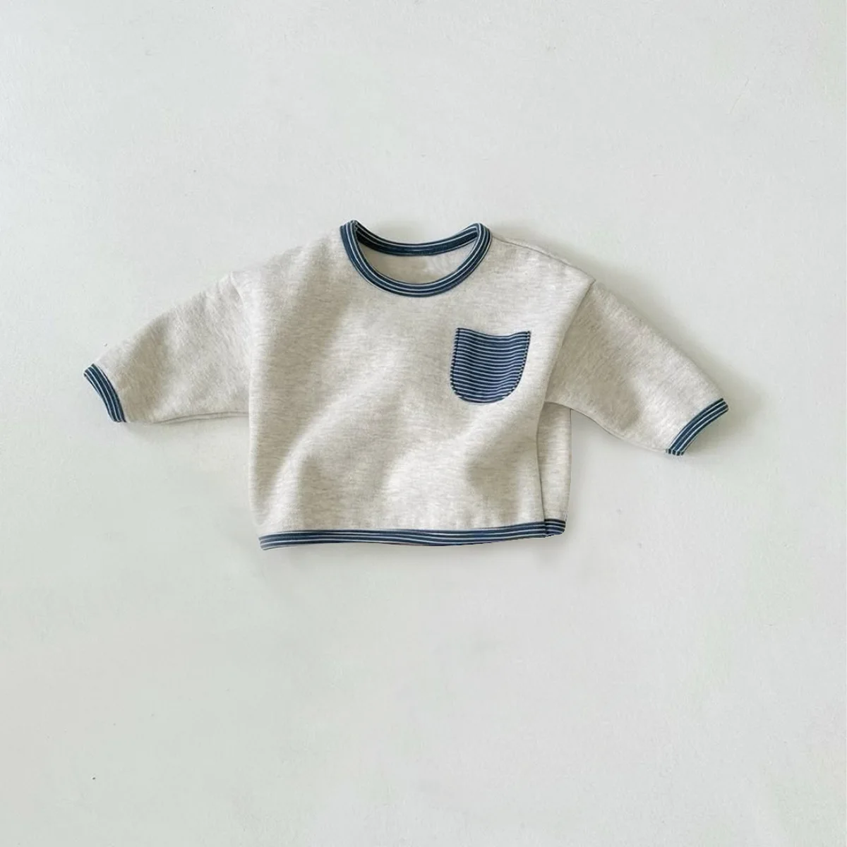2026 Spring New Baby Long Sleeve Sweatshirt Cotton Boys Casual T Shirts Infant Girls Striped Bottoming Shirts Toddler Clothes