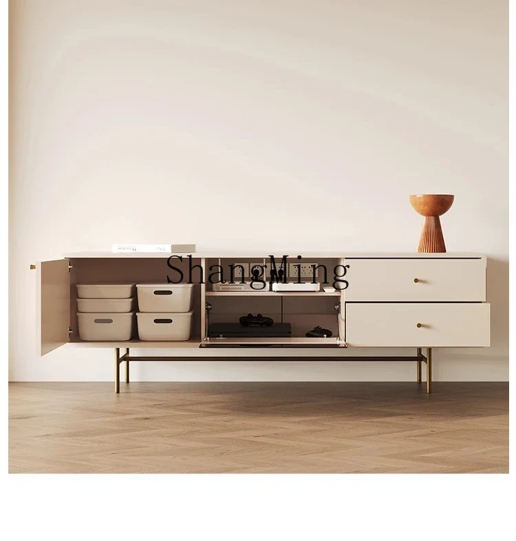 

SM coffee table TV cabinet combination solid wood home modern simple small apartment TV floor cabinet