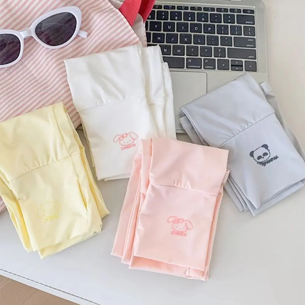 ปลอกแขนผ้าไหมน้ำแข็งยืดหยุ่นลายการ์ตูนสัตว์ ปลอกแขนกันแดด ป้องกันรังสียูวี ถุงมือปั่นจักรยานฤดูร้อน