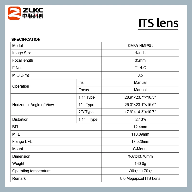 جديد 35 مللي متر عدسة بؤرية ثابتة HD 8.0 ميجابيكسل C-Mount عدسة F1.4 8MP عدساتها C-Mount دليل القزحية لعدسة كاميرا المراقبة