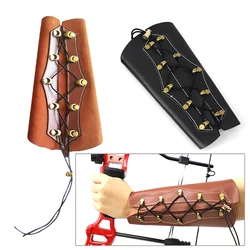 Adjustable Cowhide Archery Arm Guard Archery Sports Protective Gear accessories Archery Arm Protector Finger Guard